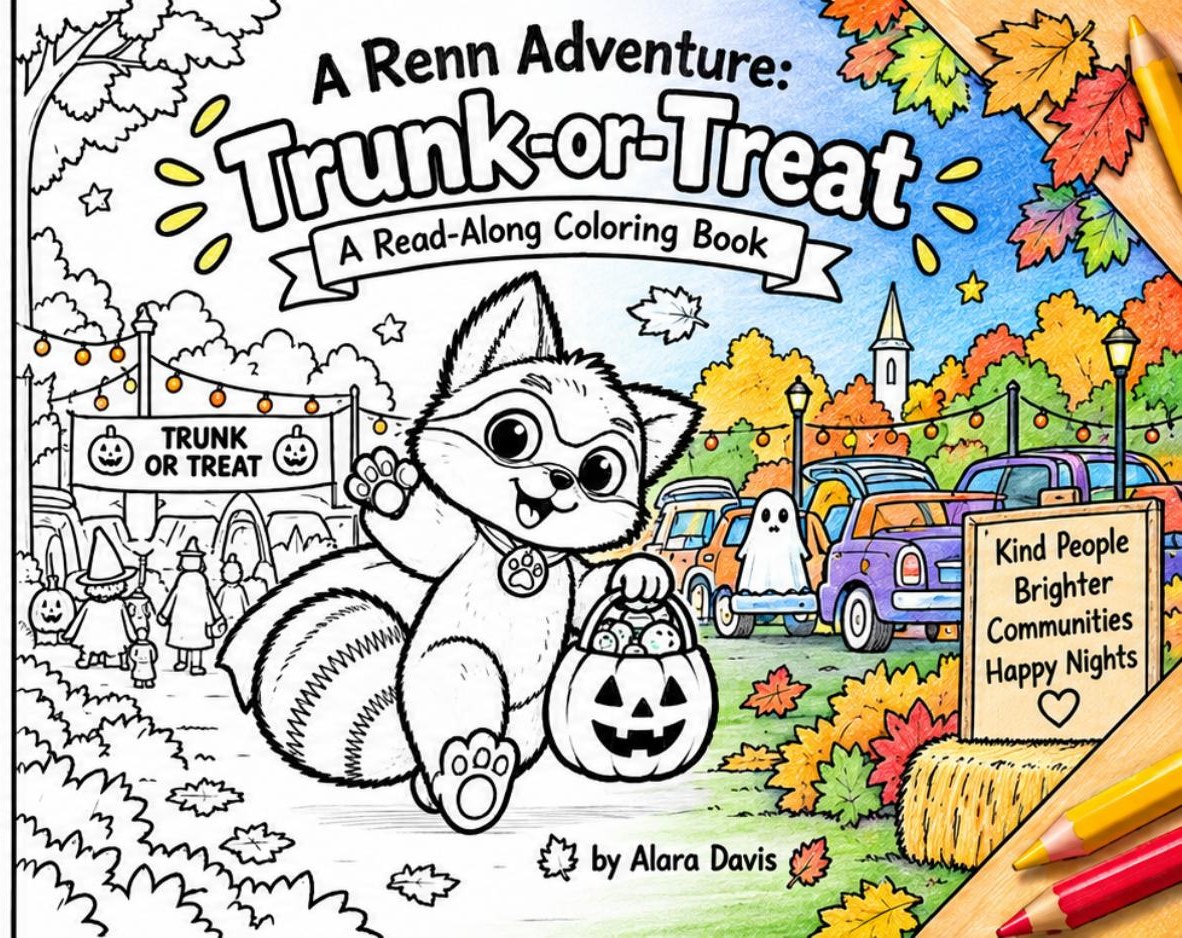 Trunk-or-Treat coloring book cover